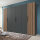 Drehtürenschrank Andorra Graphit Artisan Eiche 300cm