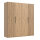 Drehtürenschrank Andorra Artisan Eiche Akustikpaneel Optik 200cm