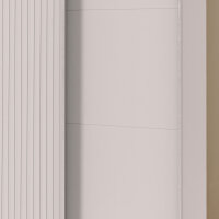 Schwebetürenschrank Andorra Weiß Akustikpaneel Optik 250cm