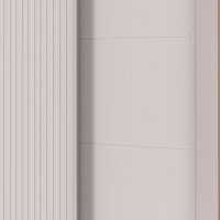 Schwebetürenschrank Andorra Weiß Akustikpaneel Optik 300cm