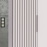 Drehtürenschrank Andorra Weiß Akustikpaneel Optik 250cm