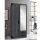 Drehtürenschrank Bochum Graphit und Digi Steel Optik Graphit 90cm