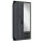 Drehtürenschrank Bochum Graphit und Digi Steel Optik Graphit 90cm