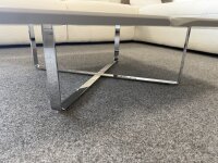 Freistil Rolf Benz Couchtisch 195 hellgrau ca.79x79 Chrom