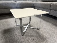 Freistil Rolf Benz Couchtisch 195 hellgrau 49x49 Chrom
