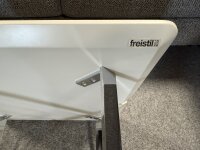 Freistil Rolf Benz Couchtisch 195 hellgrau 49x49 Chrom