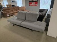Rolf Benz Sofa Agio Stoff silbergrau 14.113 lack. schwarz