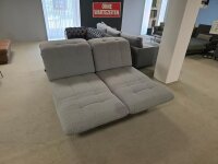 Rolf Benz Sofa Agio Stoff silbergrau 14.113 lack. schwarz