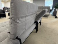 Rolf Benz Ecksofa Agio Stoff silbergrau 14.113 lack. schwarz