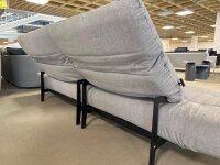 Rolf Benz Ecksofa Agio Stoff silbergrau 14.113 lack. schwarz