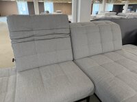 Rolf Benz Ecksofa Agio Stoff silbergrau 14.113 lack. schwarz