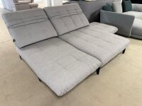 Rolf Benz Ecksofa Agio Stoff silbergrau 14.113 lack. schwarz