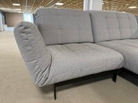 Rolf Benz Ecksofa Agio Stoff silbergrau 14.113 lack. schwarz