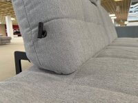 Rolf Benz Ecksofa Agio Stoff silbergrau 14.113 lack. schwarz