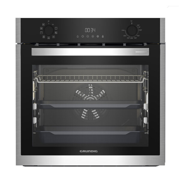 Grundig GEBM19301BC Einbaubackofen AeroPerfect und Pyrolyse Black Chrome