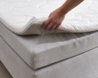 Boxspringbett 140x200 cm Villach Feincord silber