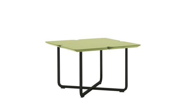 Couchtisch ROLF BENZ Freistil 195 grauolive 49x49 Gestell schwarz
