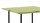Couchtisch ROLF BENZ Freistil 195 grauolive 49x49 Gestell schwarz