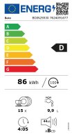 Beko BDIN 25530 Vollintegrierter Geschirrspüler 60 cm  15 Maßgedecke