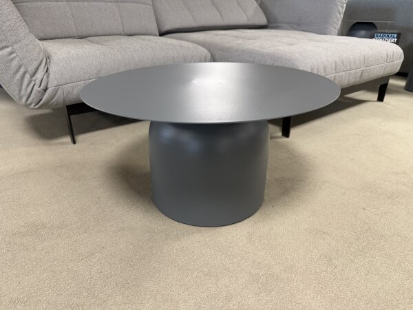 Freistil Rolf Benz Couchtisch 154-100 Stahlblech grau Ø 70 cm
