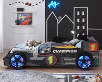 Bega Consult Autobett Rinum Schwarz Hochglanz mit Beleuchtung 90x200