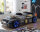 Autobett Kinderbett Rinum Schwarz Hochglanz mit Beleuchtung 90x200