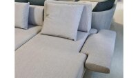 Ecksofa SENTO 344 Rolf Benz Recamiere rechts Stoff hellgrau