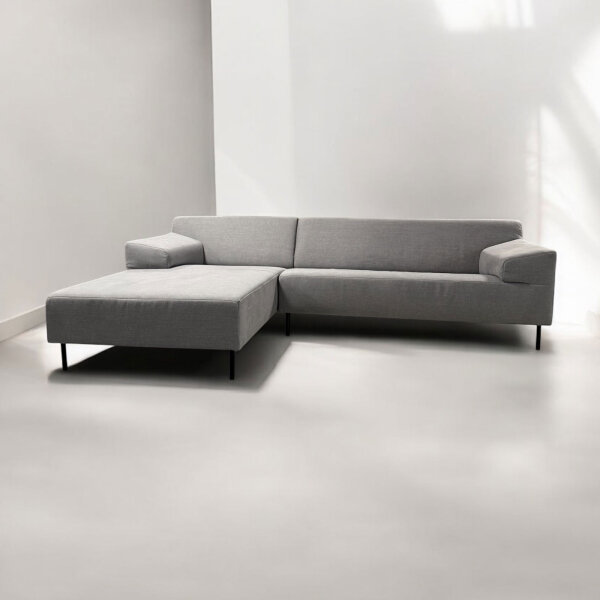 ROLF BENZ Ecksofa Freistil 180 links Stoff grau 260 cm
