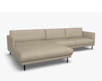 Ecksofa Rolf Benz freistil 133 links Stoff Hellelfenbein