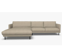 Ecksofa Rolf Benz freistil 133 links Stoff Hellelfenbein