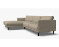 Ecksofa Rolf Benz freistil 133 links Stoff Hellelfenbein