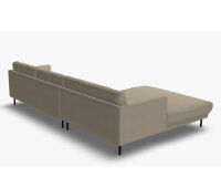 Ecksofa Rolf Benz freistil 133 links Stoff Hellelfenbein