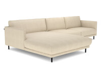 Ecksofa Rolf Benz freistil 133 links Stoff Hellelfenbein
