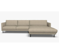Ecksofa Rolf Benz freistil 133 rechts Stoff Hellelfenbein