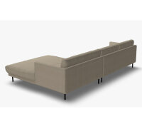 Ecksofa Rolf Benz freistil133 rechts Stoff Hellelfenbein