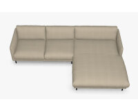 Ecksofa Rolf Benz freistil133 rechts Stoff Hellelfenbein