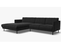 Ecksofa Rolf Benz freistil 133 links Leder schwarz