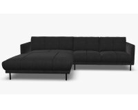 Ecksofa Rolf Benz freistil 133 links Leder schwarz