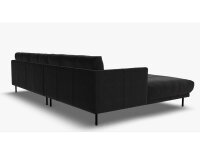 Ecksofa Rolf Benz freistil 133 links Leder schwarz