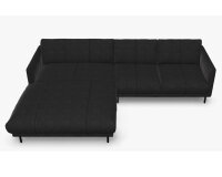 Ecksofa Rolf Benz freistil 133 links Leder schwarz