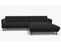 Ecksofa Rolf Benz freistil 133 rechts Leder schwarz