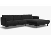 Ecksofa Rolf Benz freistil 133 rechts Leder schwarz