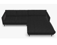 Ecksofa Rolf Benz freistil 133 rechts Leder schwarz