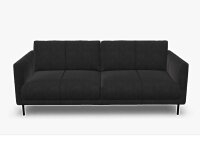 Sofa Rolf Benz freistil 133 Leder schwarz 202cm