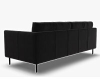 Sofa Rolf Benz freistil 133 Leder schwarz 202cm
