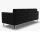 Sofa Rolf Benz freistil 133 Leder schwarz 202cm
