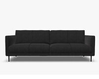 Sofa freistil 133 Rolf Benz Leder schwarz 222cm