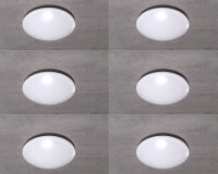 Deckenlampe 6er Set weiß rund für den Innenbereich Durchmesser 25