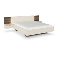 Bettanlage Marbella champagner / Atlantic Oak dunkel 180x200cm