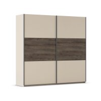 Schwebetürenschrank Marbella champagner Atlantic Oak dunkel 218/210/59 cm